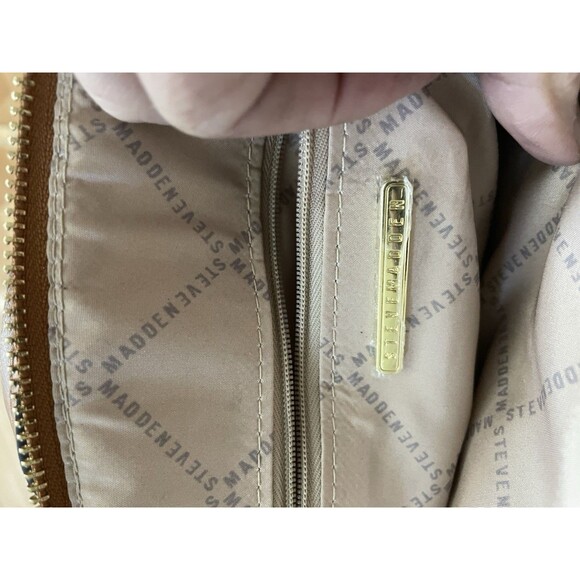 Steve Madden Brown Mini Dome Satchel Crossbody Bag w/ Floral Scarf - Picture 7 of 13